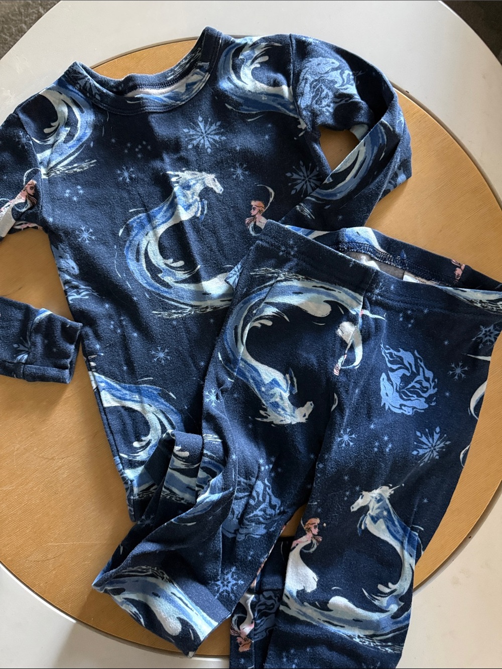 Gap Elsa frozen Navy Blue Print Kids Pajama Set